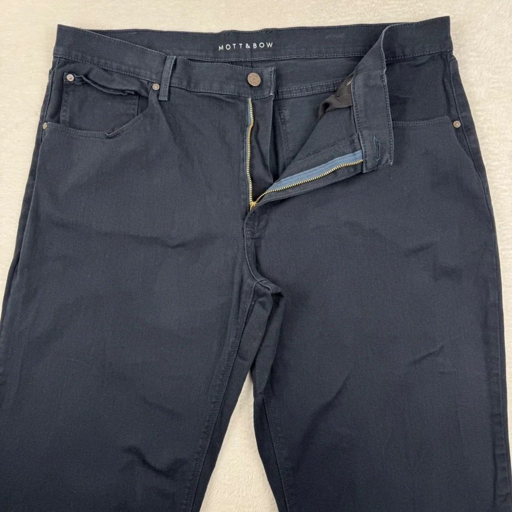 Mott & Bow Mercer Straight Leg Jeans Mens 40x32 Navy Blue Stretch Denim